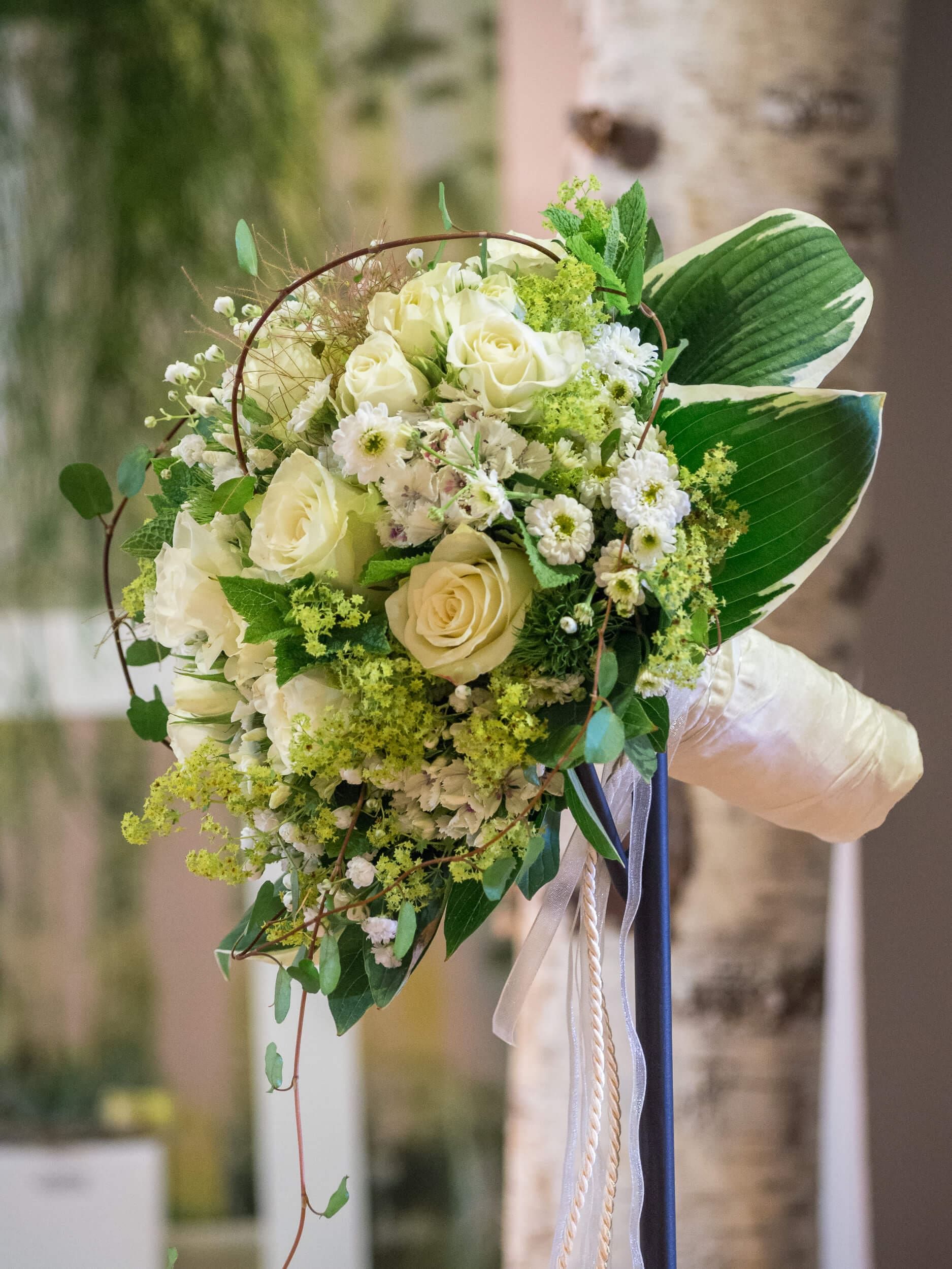 Hochzeitsblumen weiß-grün